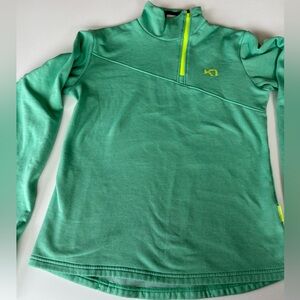 Kari Traa 3/4 zip base layer with thumb holes and side pocket, large